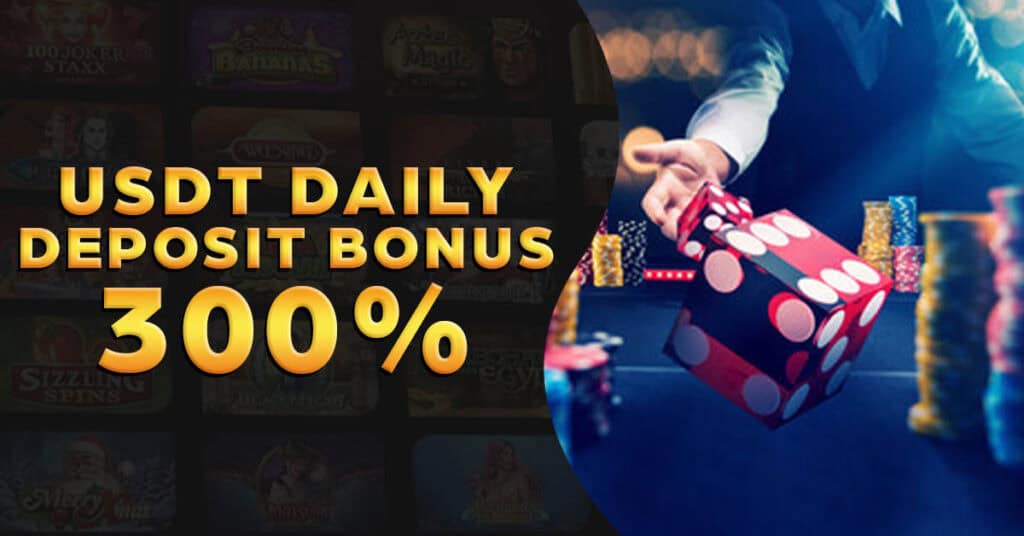 USDT Daily Deposit Bonus 300_ WOW888